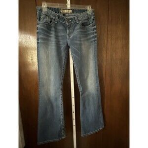 Buckle BKE Sabrina Boot Low Rise Jeans Womens 31x 33 1/2” Distressed Tall
